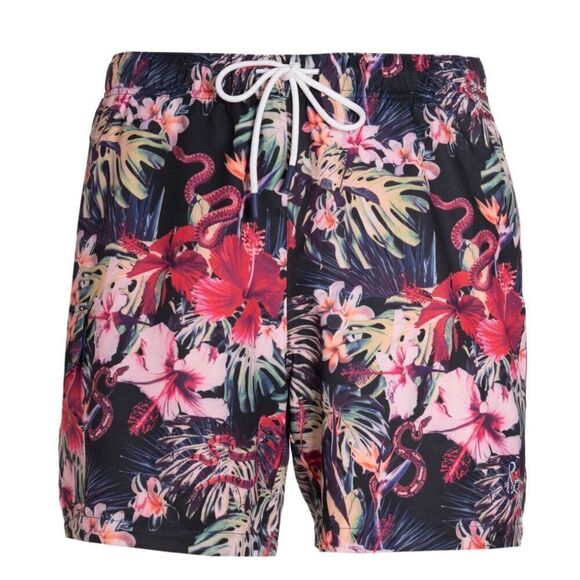 Paisley & Gray Slim Fit Gilligan Dark Tropics Swim Trunks Large Nwt - Picture 1 of 6